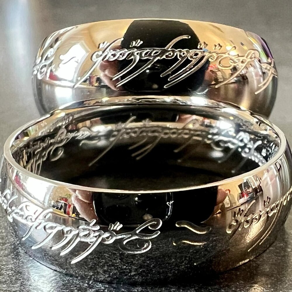 Stainless Steel Enchanting The One Magic Ring with Intricate  Engravings